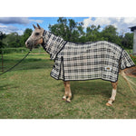 HORSE RUG GTL PVC SHADE CLOTH COMBO BLACK BEIGE