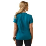 ARIAT WOMENS HEARTLAND SS TEE DEEP LAGOON [SZ:XS]