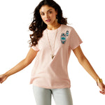 ARIAT WOMENS GRANGER SS TSHIRT BLUSHING ROSE [SZ:XS]