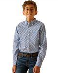 ARIAT BOYS LS SHIRT PERRY BLUE 10048656 [SZ:XS]