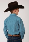 ROPER BOYS SHIRT LS AMARILLO COLLECTION PRINT GREEN [SZ:XS]