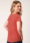 ROPER WOMENS FIVE STAR COLLECTION SS TEE SOLID RED [SZ:S]
