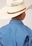 ROPER BOYS SHIRT LS AMARILLO COLLECTION PRINT BLUE [SZ:XS]