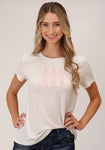 ROPER WOMENS FIVE STAR COLLECTION SS TEE SOLID WHITE [SZ:S]