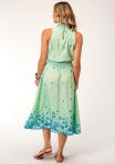 ROPER WOMENS STUDIO WEST COLLECTION SLEEVELESS DRESS GREEN MINT FLORAL [SZ:S]
