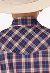 ROPER BOYS SHIRT LS KARMAN CLASSIC 55/45 COLLECTION RED NAVY CREAM [SZ:XS] 