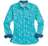 TIN HAUL WOMENS LS SHIRT - PRINT GREEN - 10-050-0064-0312 GR [SZ:M]