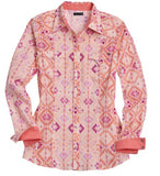 TIN HAUL WOMENS LS SHIRT - PRINT ORANGE - 10-050-0068-0313 OR [SZ:XS]
