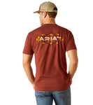ARIAT MENS SOUTHWEST CACTI TEE RUSTY HEATHER [SZ:S]