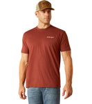 ARIAT MENS SOUTHWEST CACTI TEE RUSTY HEATHER [SZ:S]