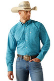 ARIAT MENS SHIRT PRO SERIES JOURNEY CLASSIC FIT LS SHIRT TURQUOISE [SZ:M]