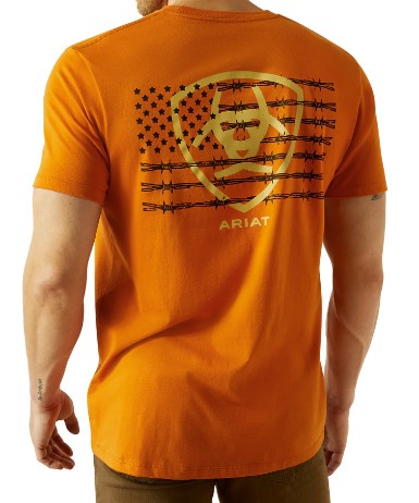ARIAT MENS TEE SHIRT - BARB SHIELD SS T-SHIRT - 10054774 [SZ:S]