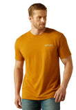 ARIAT MENS TEE SHIRT - SCORPION SEAL SS TEE - BONE BROWN - 10062420 [SZ:S]