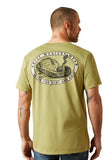 ARIAT MENS TEE SHIRT - RATTLER WARNING TEE - TENT GREEN - 10065894 [SZ:S]