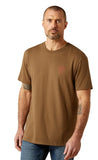 ARIAT MENS TEE SHIRT - STONE ARROWHEAD - TEAK - 10065890 [SZ:S]