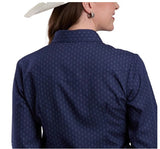 ROPER MENS SHIRT LS KARMAN CLASSIC 55/45 COLLECTION - PRINT BLUE - 01-050-0019-0260 BU [SZ:M]