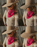 TREASURE CHEST CO SCARF - PAISLEY BASICS SCARF - HOT PINK 