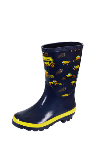 THOMAS COOK KIDS GUMBOOT KIDS ON THE FARM NAVY/YELLOW T4W78106