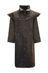 THOMAS COOK HI COUNTRY OILSKIN LONG COAT RUSTIC MULCH [SZ:XS]