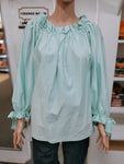 NORAH SHEET SHIRT - AQUA GIRL [SZ:L]