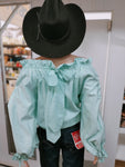 NORAH SHEET SHIRT - AQUA GIRL [SZ:L]
