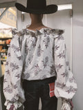 NORAH SHEET SHIRT - PINK PAISLEY BACK BOW [SZ:L]