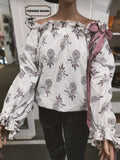NORAH SHEET SHIRT - PINK PAISLEY SIDE BOW [SZ:XL]