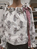 NORAH SHEET SHIRT - PINK PAISLEY SIDE BOW [SZ:XL]