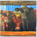 MICHELLE CRONER CUSHION COVER MOB OF COWS