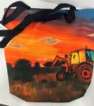 MICHELLE CRONER TOTE BAG FARM TRACTOR