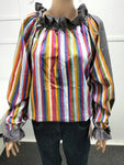 NORAH SHEET SHIRT - AUTUMN RAINBOW [SZ:M]
