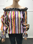 NORAH SHEET SHIRT - AUTUMN RAINBOW [SZ:M]