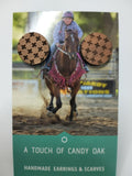 A TOUCH OF CANDY SMALL FLAT EARRINGS [SZ:WOOD WEAVE]