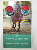 A TOUCH OF CANDY SMALL FLAT EARRINGS [SZ:EMBROIDED ROSE]
