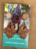 A TOUCH OF CANDY OAK EARRINGS GUM NUTS 