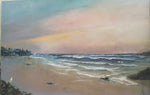 GLENNYS FREEME ORIGINAL ART DUSK OCEAN