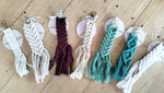 TPHS MACRAME KEYRING - SILVER CLIP, EUCALYPTUS FLAT WIDE 