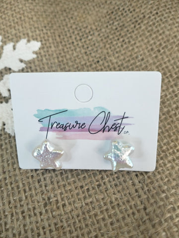 TREASURE CHEST CO PEARLY STAR EARRINGS 