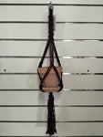 TPHS MACRAME DEEP PURPLE POT HANGER LARGE 