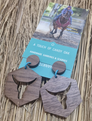 A TOUCH OF CANDY EARRINGS - TIMBER [=:CATTLE IN THE TIMBER]