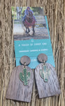 A TOUCH OF CANDY EARRINGS - TIMBER [=:GREEN CACTUS WOOD ARCH]