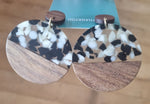 A TOUCH OF CANDY EARRINGS - TIMBER [=:IVORY BLACK RESIN WOOD]