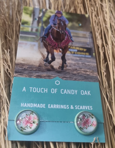 A TOUCH OF CANDY EARRINGS - SMALL CIRCLES [=:VINTAGE GARDEN]