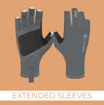 BUSH MITS SUN PROTECTION GLOVES THE BRADY'S (GREY) [SZ:M]