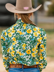 BLACK COLT LADIES SHIRT MAGGIE GREEN AND YELLOW FLORAL [SZ:8]