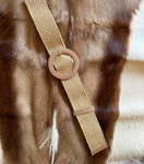 BLACK COLT LADIES WOVEN BELT CIRCLE BEIGE STRAW