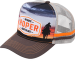 ROPER TRUCKER CAP WESTERN SCENE CHARCOAL/GREY 