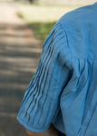 BLACK COLT LADIES SHIRT S/S LINEN AVA BLUE [SZ:10]