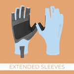 BUSH MITS SUN PROTECTION GLOVES - TUSIK FLAT BLUE [SZ:M]
