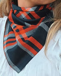 TREASURE CHEST CO SCARF - NAVY PLAID SCARF 